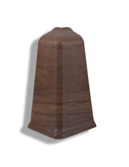 Угол наружный для плинтуса ПВХ Декор Пласт 67 LL019 Орех Шоколадный