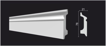 Плинтус напольный из полистирола Decor-Dizayn Белая Лепнина DD 122