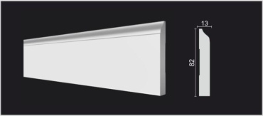 Плинтус напольный из полистирола Decor-Dizayn Белая Лепнина DD 47