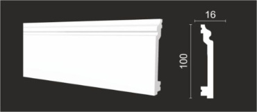 Плинтус напольный из полистирола Decor-Dizayn Белая Лепнина DD 701