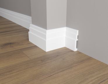 Плинтус напольный из полистирола Decor-Dizayn Белая Лепнина DD 705