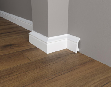Плинтус напольный из полистирола Decor-Dizayn Белая Лепнина DD 122