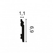 Плинтус напольный из дюрополимера Orac Decor SX165F гибкий