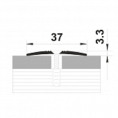 Порог Best Profile A5 37 мм КД 088 Орех 1800 мм