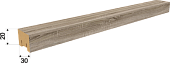 Декоративная интерьерная рейка из МДФ Stella Милана Дуб Винтаж 2700*30*20