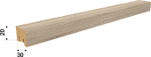 Декоративная интерьерная рейка из МДФ Stella Милана Дуб Сонома 2700*30*20