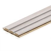 Реечная панель МДФ Stella Beats Light Ясень Айвори 2700*119*16 мм