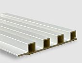 Реечная панель из бамбука Bonaparte Classic Soft White 2800*168*22 мм