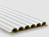 Реечная панель из бамбука Bonaparte Pipe White skin 2800*132*15 мм