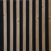 Реечная панель МДФ Brickbel Орех на черном войлоке 2700*500*19 мм