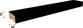 Декоративная интерьерная рейка из МДФ Stella Бриона Black Edition 2700*40*16