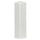 Угол наружный для плинтуса ПВХ LinePlast LB001 Белый с тиснением, 100мм