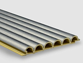 Реечная панель из бамбука Bonaparte Pipe Silver metal 2800*132*15 мм