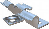 Кляймер для террасной доски ДПК 3D металлический 40х24х12мм
