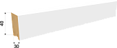 Декоративная интерьерная рейка из МДФ Stella Ривьера Белая 2700*40*30