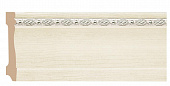 Плинтус напольный из полистирола уплотненного Декомастер Ясень белый 195-15 (95*14*2400мм)