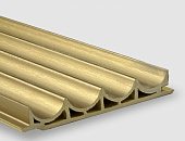 Реечная панель из бамбука Bonaparte Wave Gold metal 2800*109*15 мм