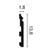 Плинтус напольный из дюрополимера Orac Decor SX118F гибкий