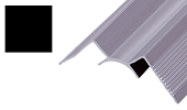 Профиль для гибкого мрамора алюминиевый Panex Угол внутренний Черный