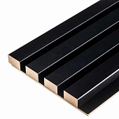 Реечная панель МДФ Grace 3D Line Modern L04 Черная 2750*160*19 мм