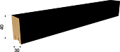 Декоративная интерьерная рейка из МДФ Stella Ривьера Black Edition 2700*40*30